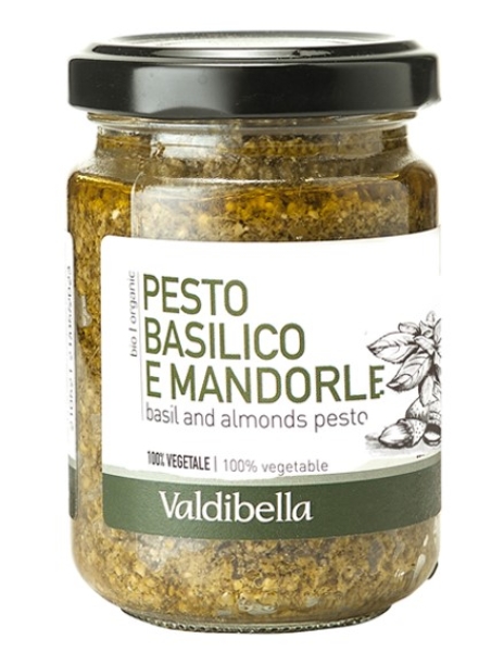 Bio Basilikum Pesto mit Mandeln, 140g